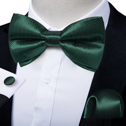 Green Chevron Bow Tie bow ties    - Sophisticated Gentlemen
