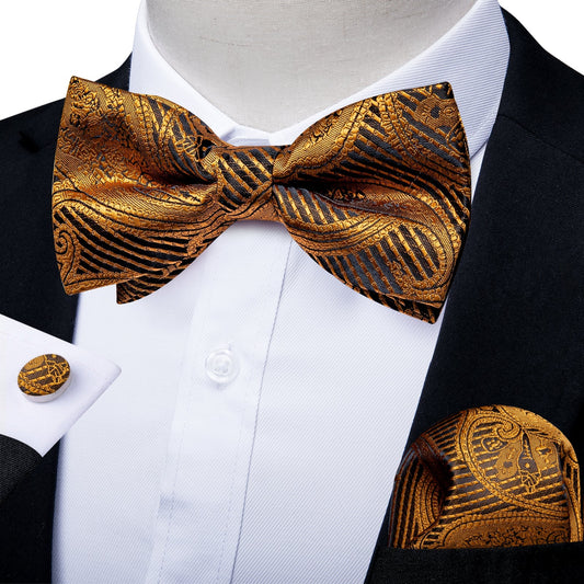 Ancient Gold Bow Tie bow ties    - Sophisticated Gentlemen
