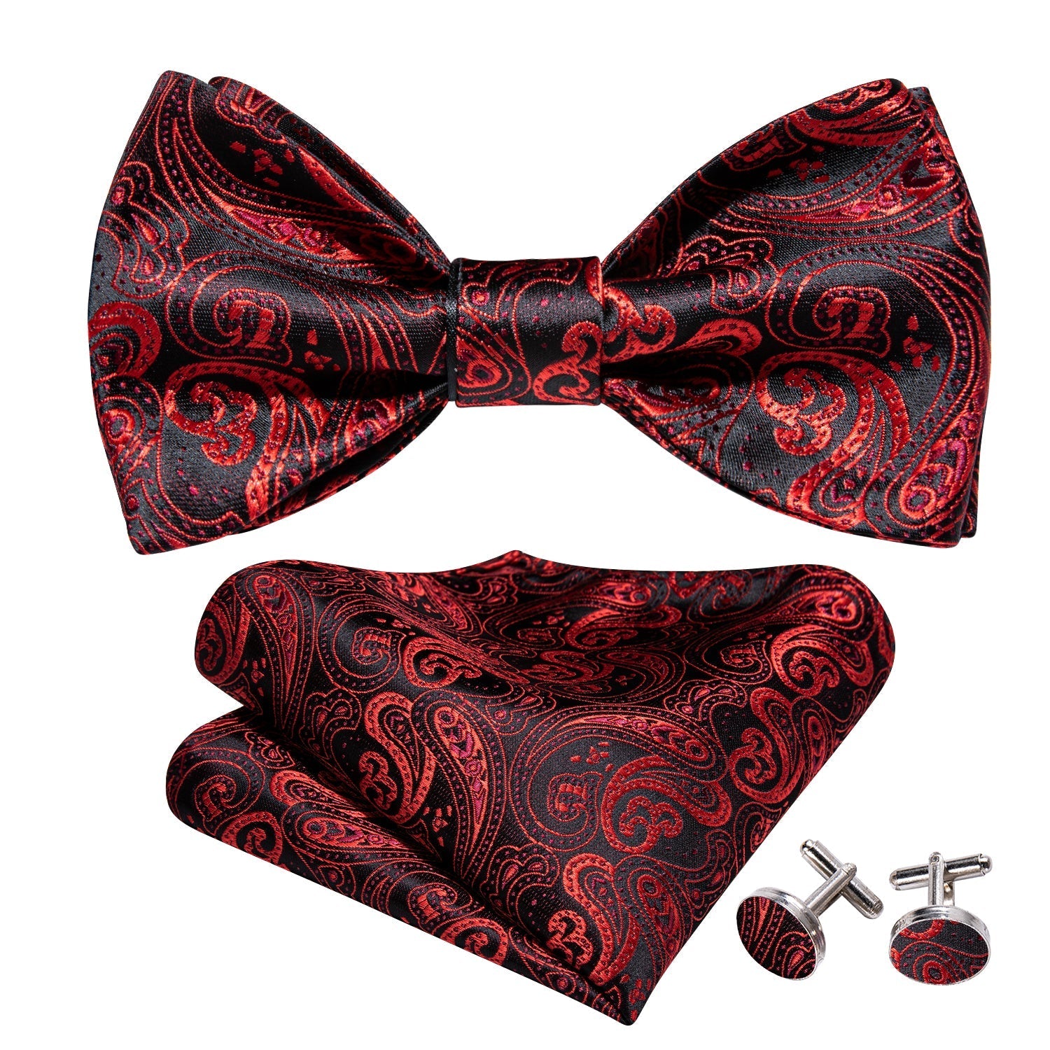 Royal Red Paisley Bow Tie bow ties    - Sophisticated Gentlemen
