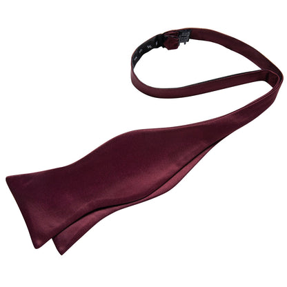 Solid Burgundy Silk Bow Tie bow tie    - Sophisticated Gentlemen