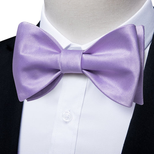 Solid Purple Silk Bow Tie bow tie    - Sophisticated Gentlemen