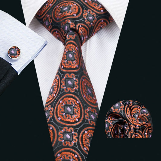 Roswell Tie, Pocket Square and Cufflinks tie sets    - Sophisticated Gentlemen