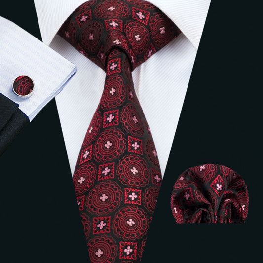 Chevalier Tie, Pocket Square and Cufflinks tie sets    - Sophisticated Gentlemen