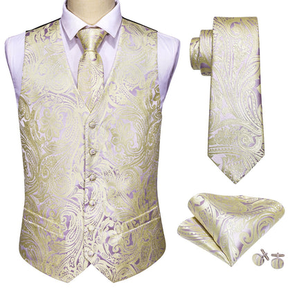 Champagne Pink Vest Set vest set    - Sophisticated Gentlemen