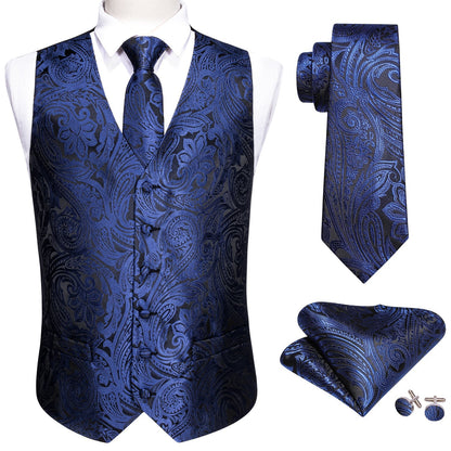 Deep Blue Vest Set - SOPHGENT