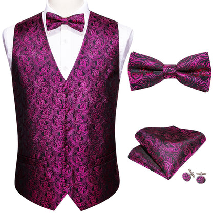 Sparkling Purple Paisley Vest Set - SOPHGENT