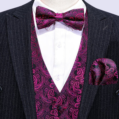 Sparkling Purple Paisley Vest Set - SOPHGENT