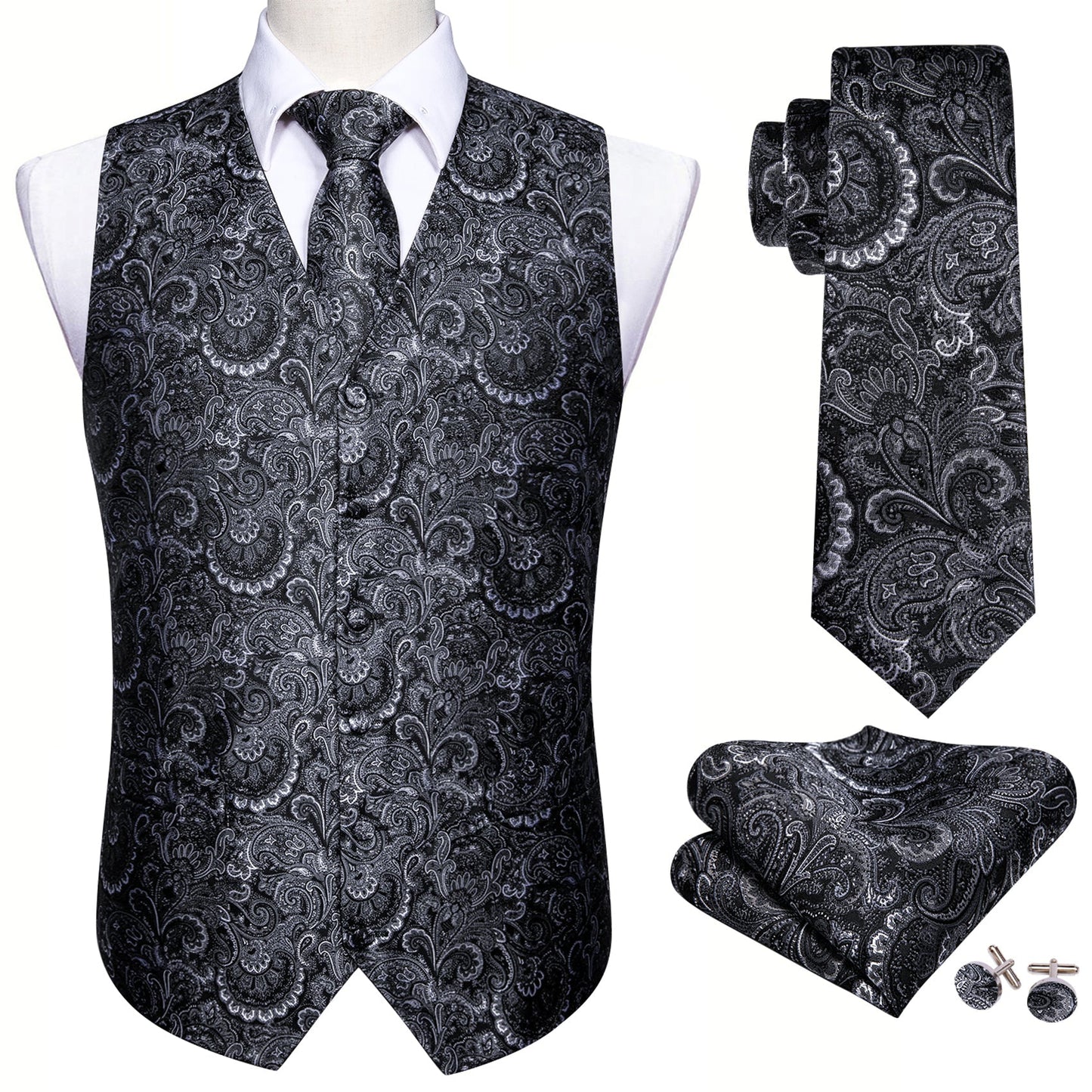 Carbon Paisley Vest Set - SOPHGENT
