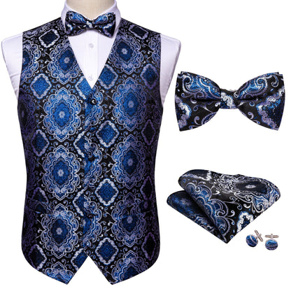 Blue Baroque Vest Set - SOPHGENT