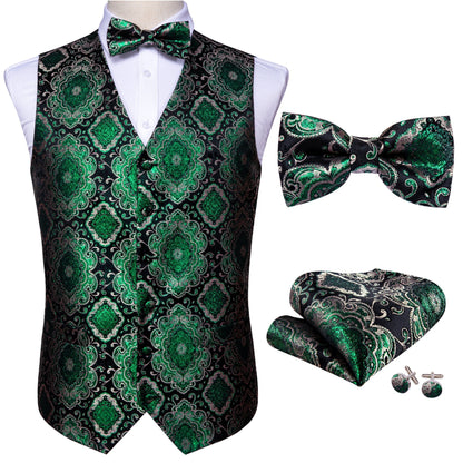 Green Baroque Vest Set - SOPHGENT