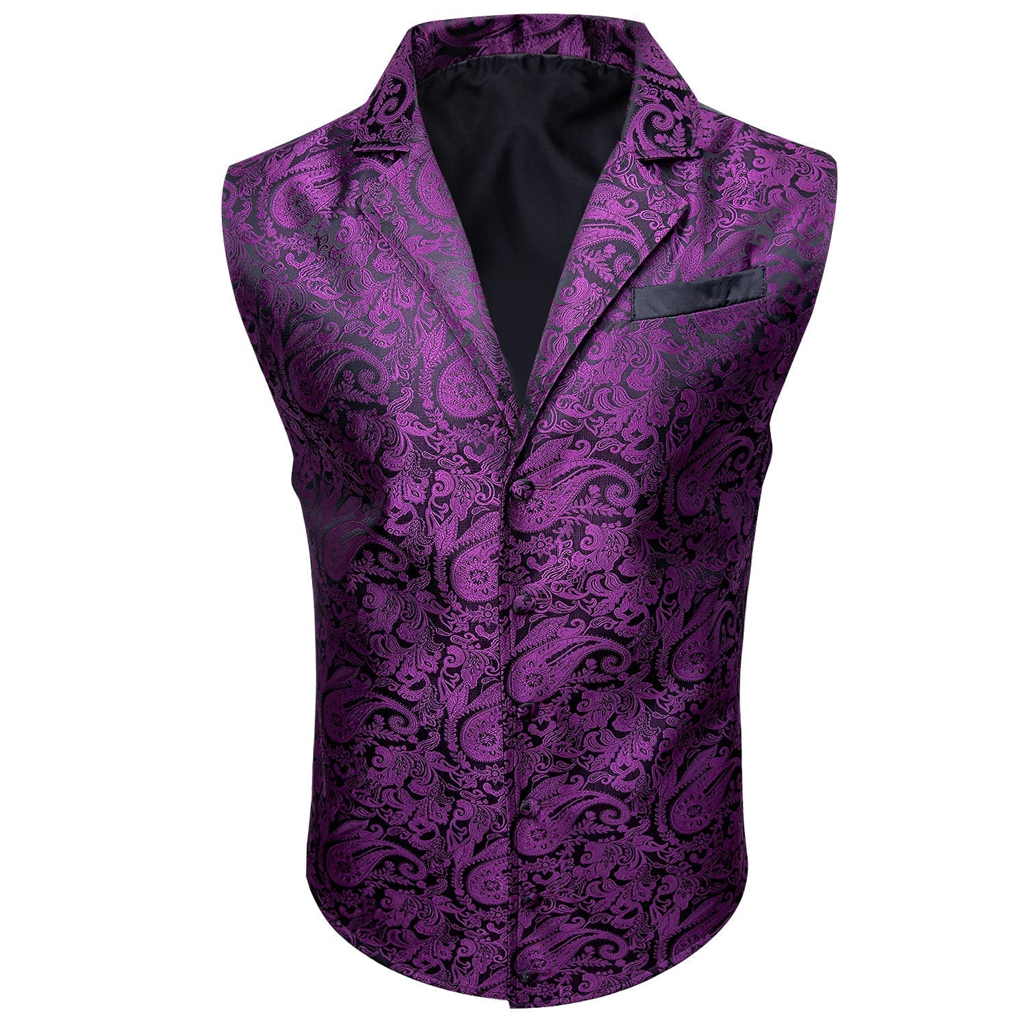 Purple and Black Paisley Vest vest set    - Sophisticated Gentlemen