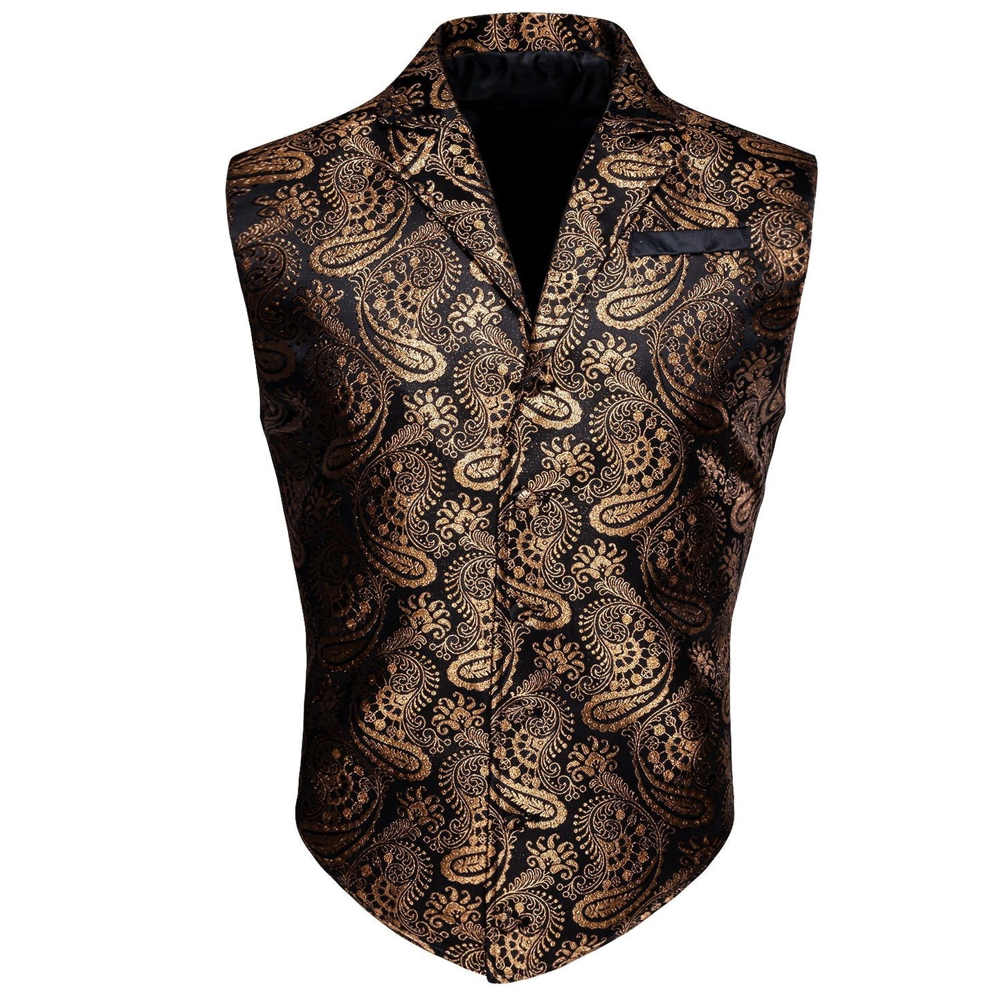 Brown and Black Paisley Vest - SOPHGENT
