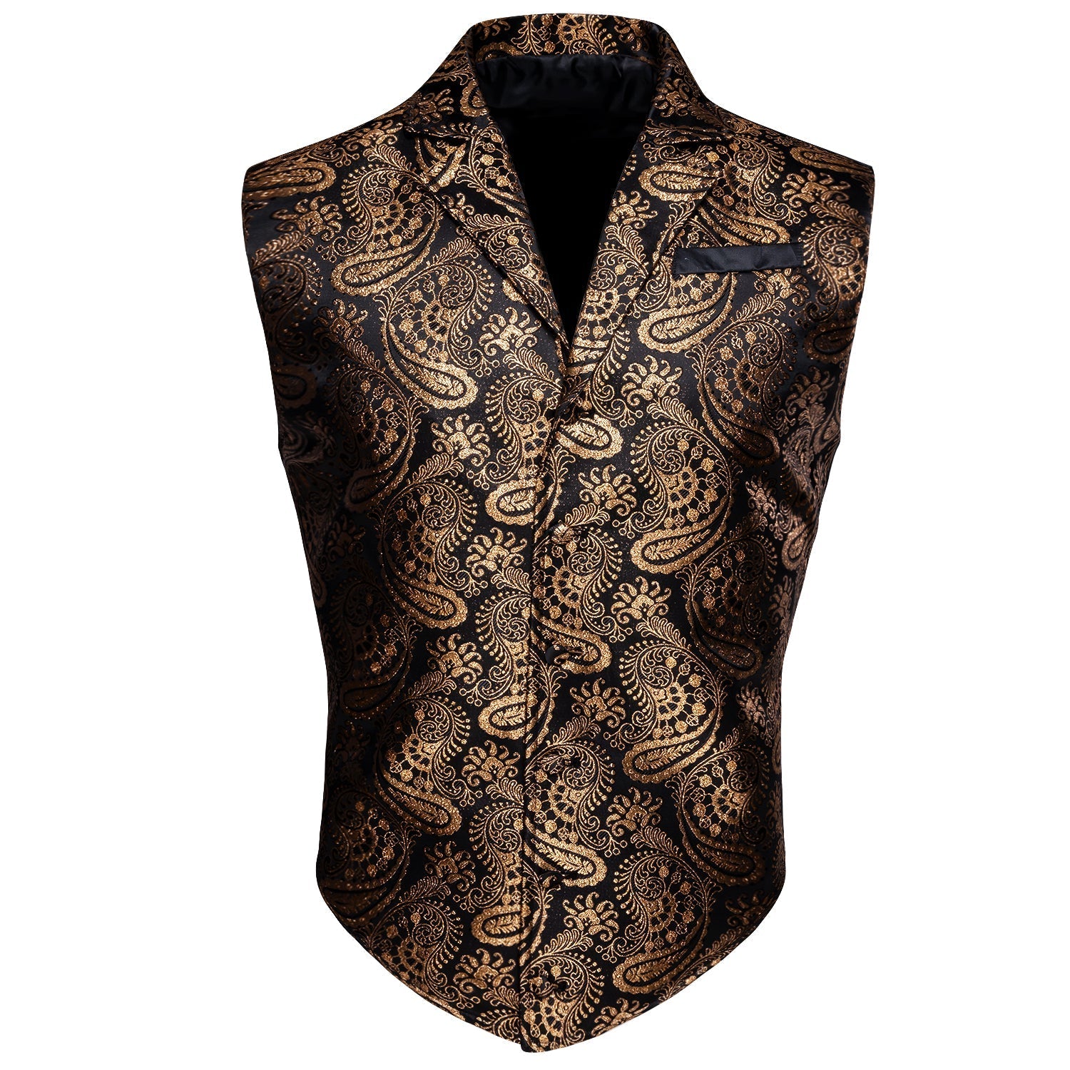 Brown and Black Paisley Vest - SOPHGENT