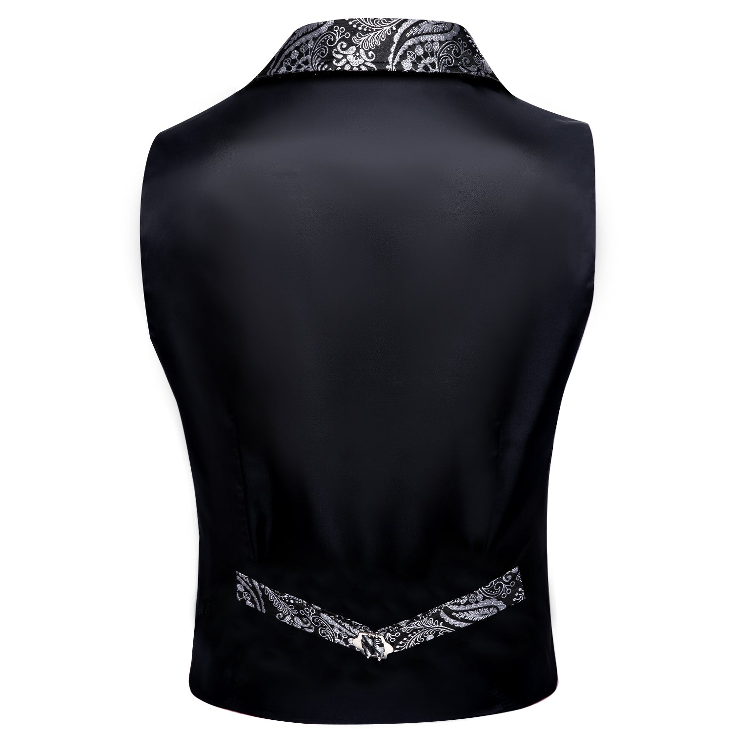 Silver and Black Paisley Vest - SOPHGENT