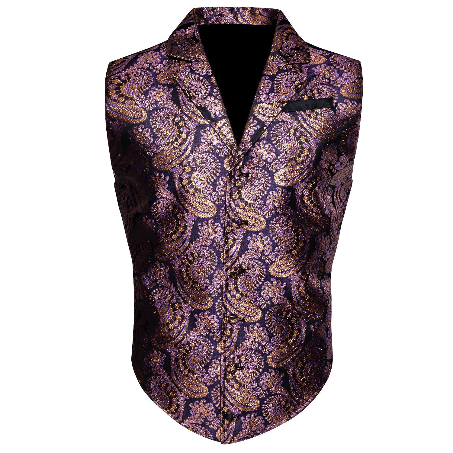 Purple and Gold Paisley Vest - SOPHGENT