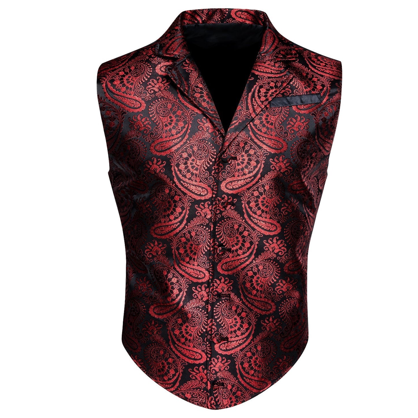 Red and Black Paisley Vest - SOPHGENT