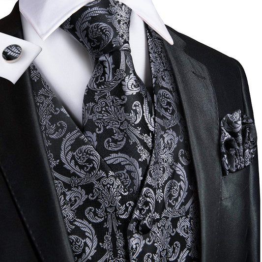 Floral Influence Vest Set vest set 4XL (Chest 58")   - Sophisticated Gentlemen