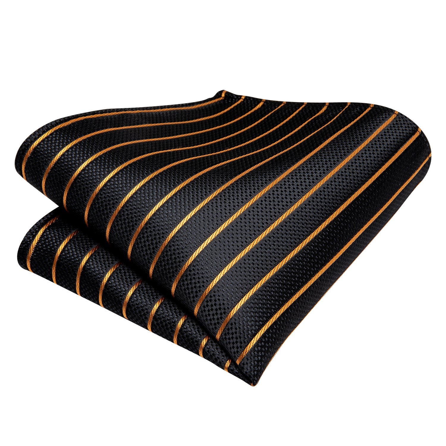 Luxury Gold and Black Striped Bow Tie Set bow ties    - Sophisticated Gentlemen