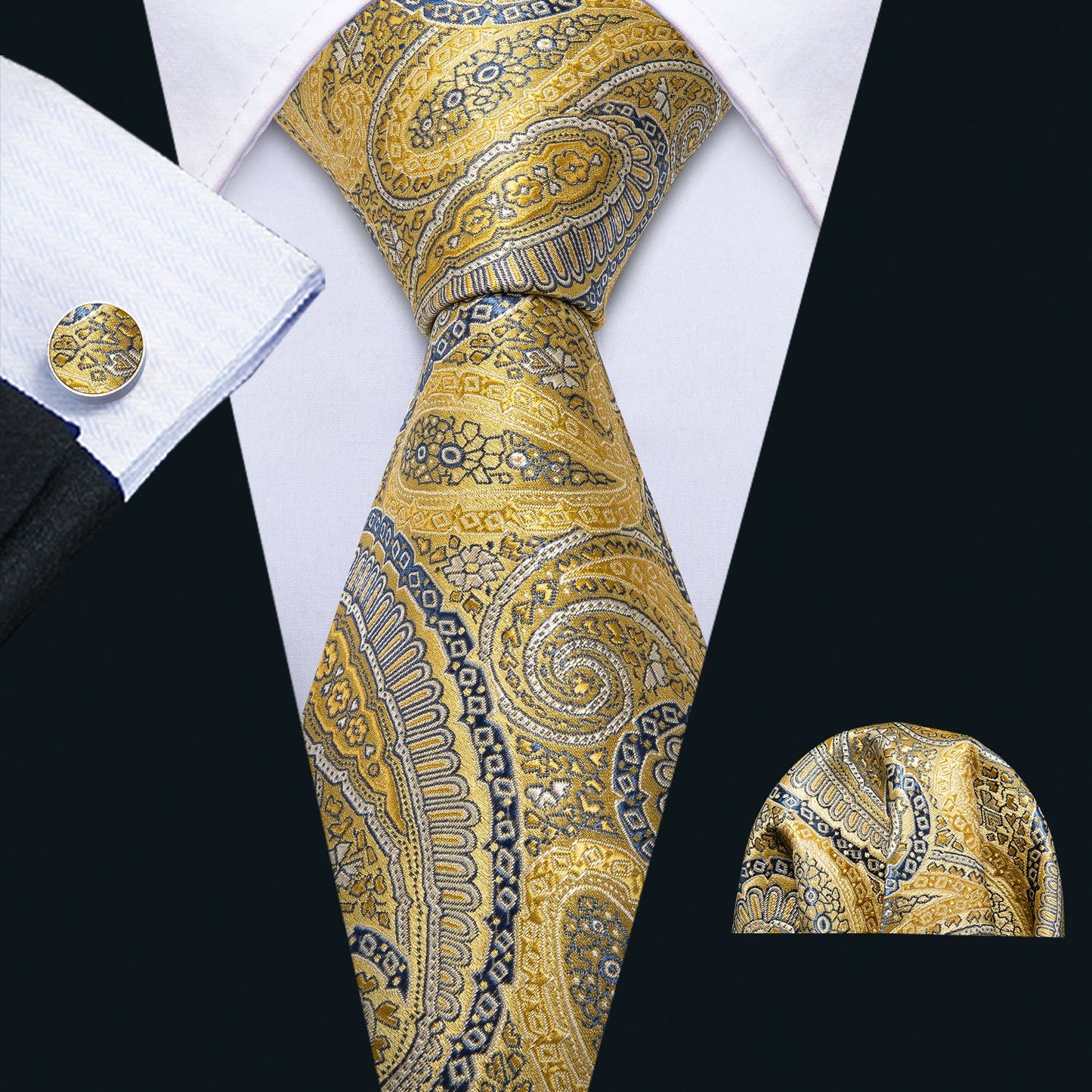 Desert Harmony Tie, Pocket Square and Cufflinks - SOPHGENT