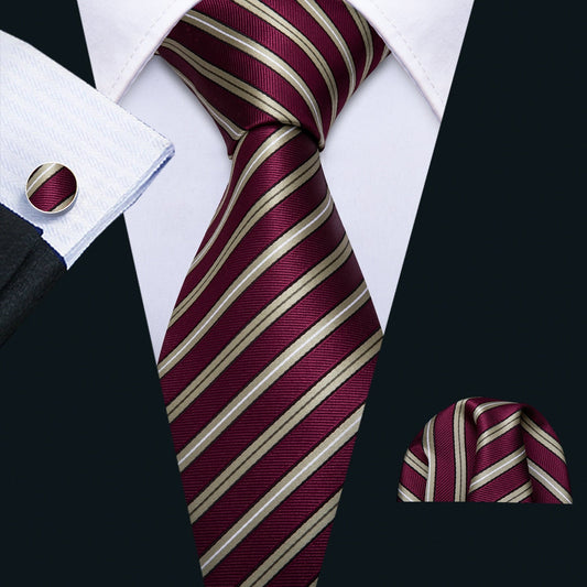 Vineyards Tie, Pocket Square and Cufflinks - SOPHGENT