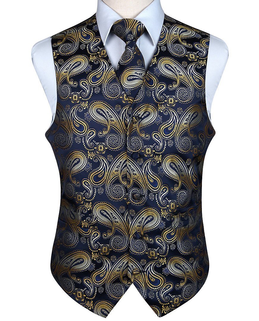 Quiet Storm Paisley Vest Set vest    - Sophisticated Gentlemen