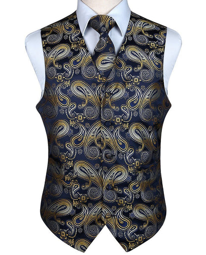 Quiet Storm Paisley Vest Set vest    - Sophisticated Gentlemen