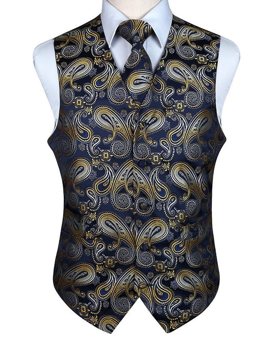 Quiet Storm Paisley Vest Set vest    - Sophisticated Gentlemen