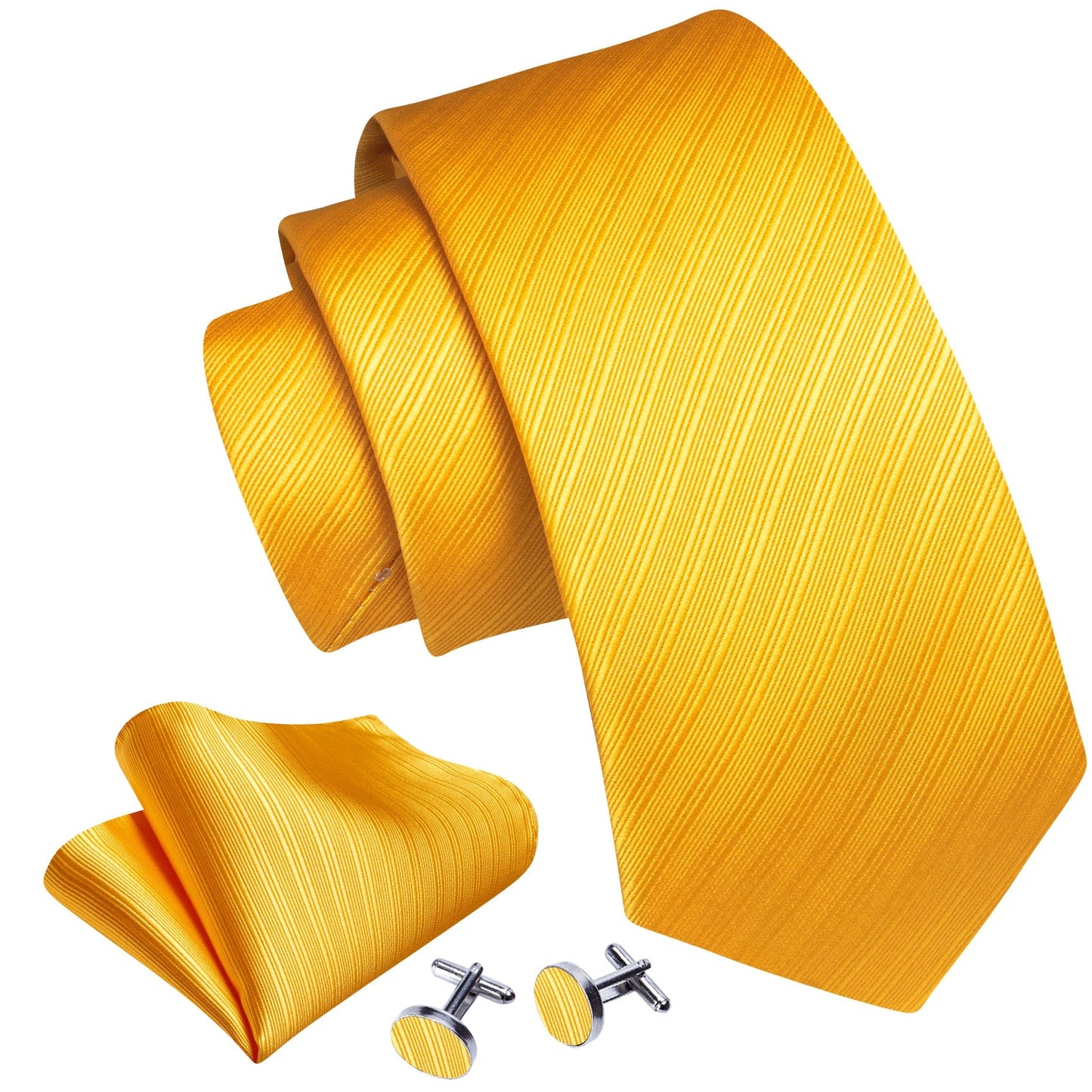 Sun Rays Tie, Pocket Square and Cufflinks tie sets    - Sophisticated Gentlemen