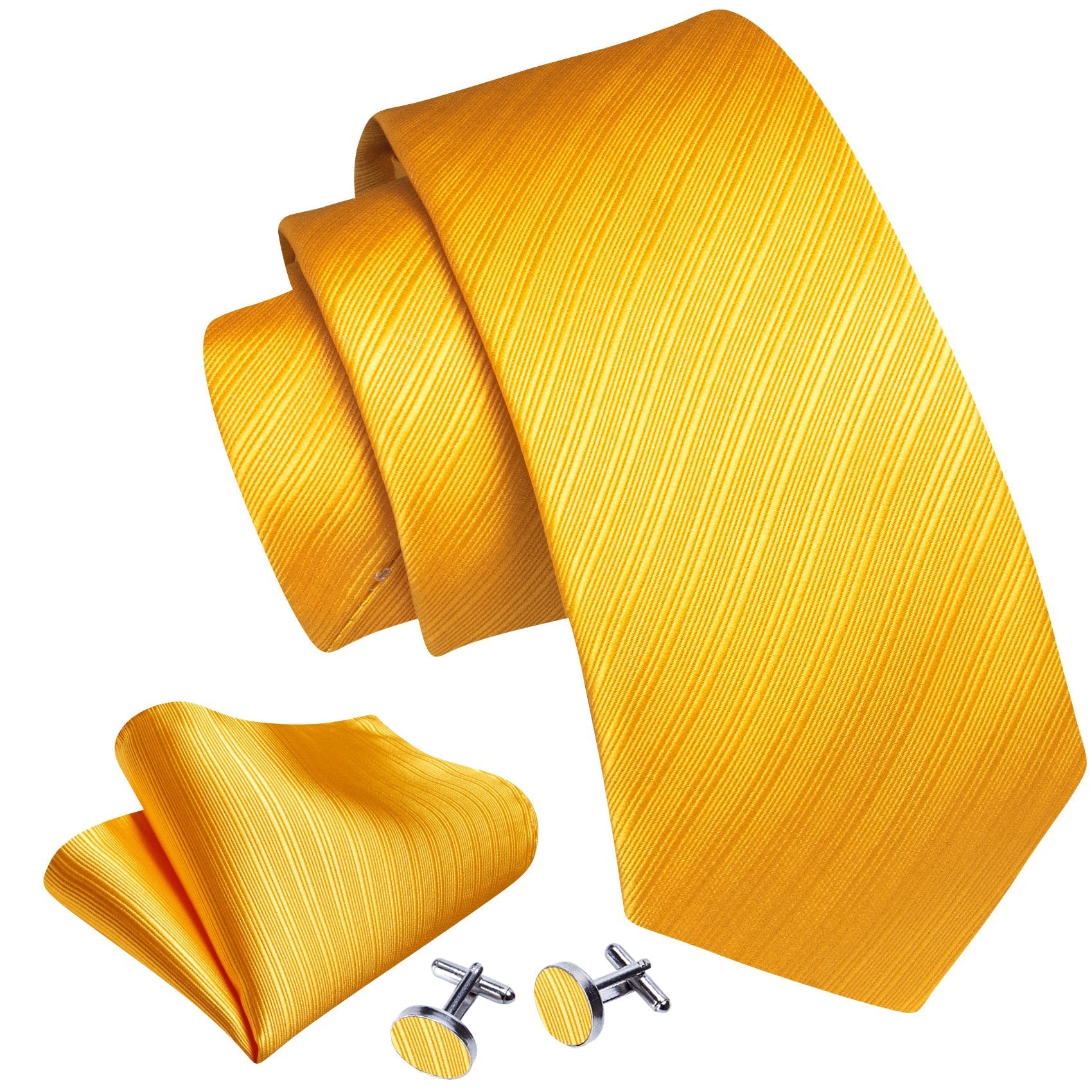 Sun Rays Tie, Pocket Square and Cufflinks tie sets    - Sophisticated Gentlemen
