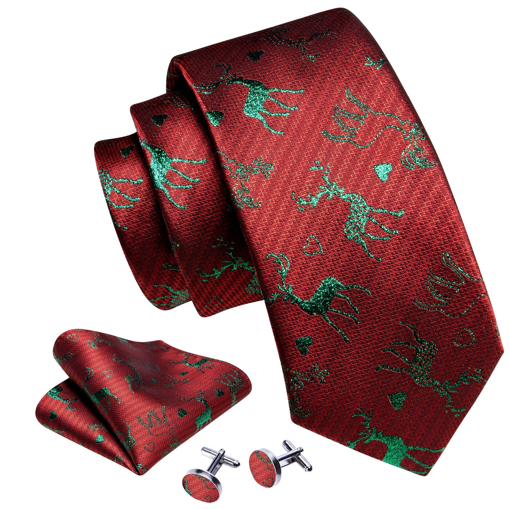 Christmas Reindeer Tie Set tie sets    - Sophisticated Gentlemen