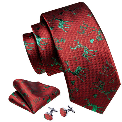 Christmas Reindeer Tie Set tie sets    - Sophisticated Gentlemen