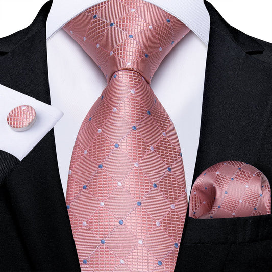 Pink Diamonds Tie Set tie set Standard Packaging   - Sophisticated Gentlemen