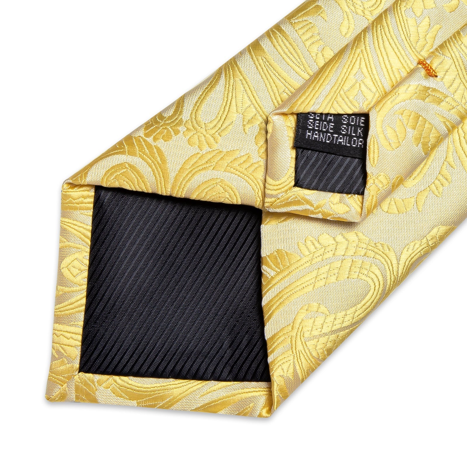 Yellow Paisley Silk Tie Set - SOPHGENT