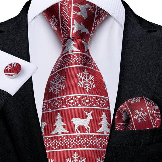 Ugly Holiday Sweater Tie Set In Red tie sets Standard packaging   - Sophisticated Gentlemen