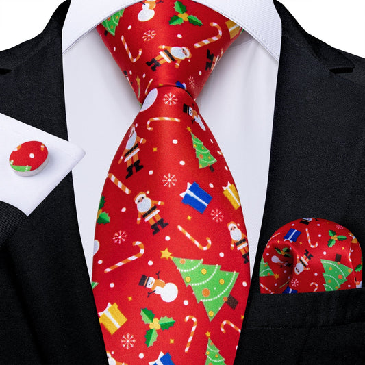 Christmas Tie Set In Red tie sets Standard packaging   - Sophisticated Gentlemen