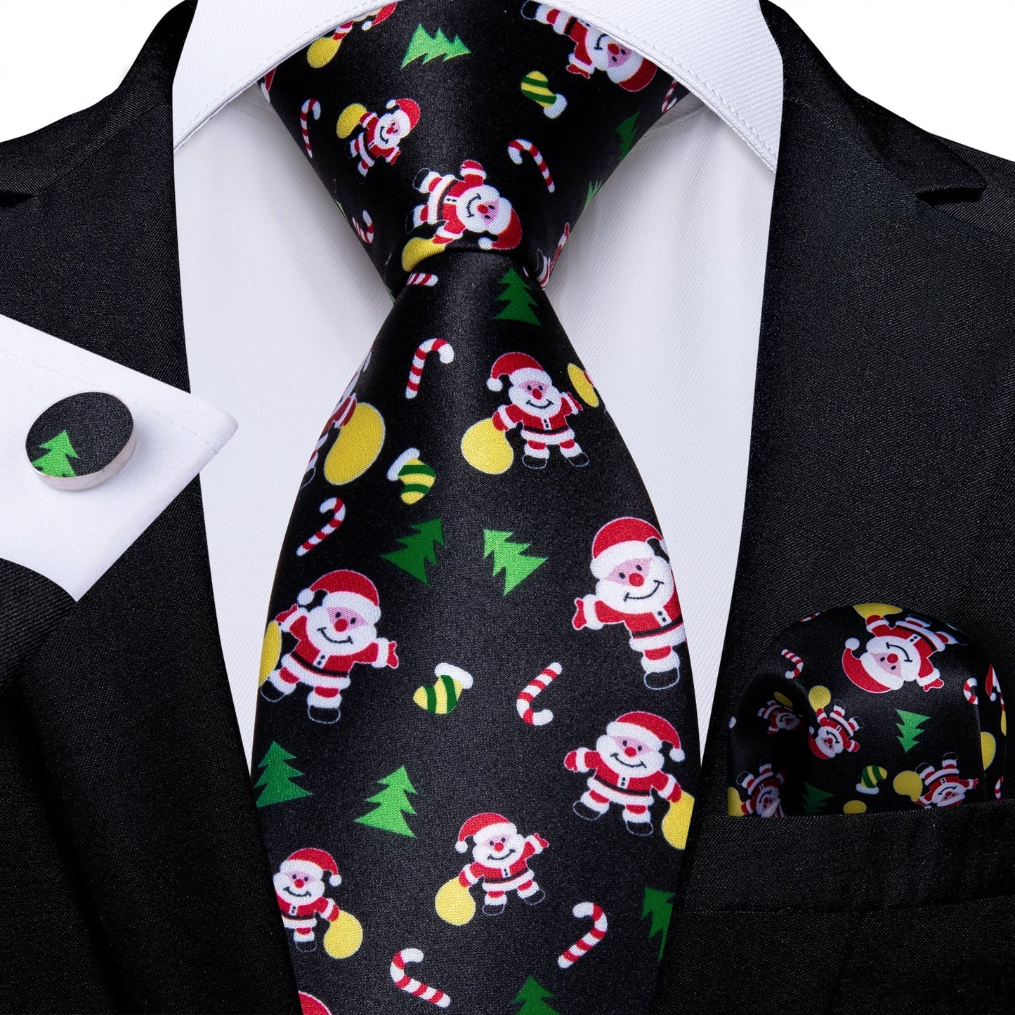 Black Christmas Decorations Tie Set tie sets Standard packaging   - Sophisticated Gentlemen