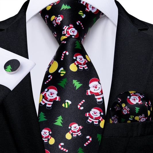 Black Christmas Decorations Tie Set tie sets Standard packaging   - Sophisticated Gentlemen