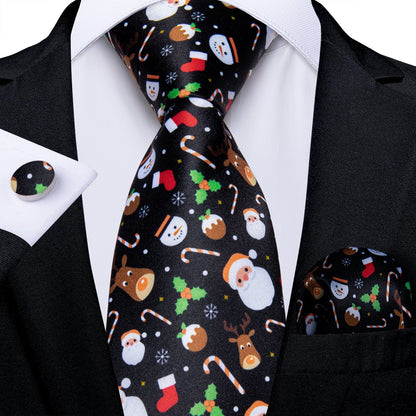 Christmas Decorations Tie Set In Black tie sets Standard packaging   - Sophisticated Gentlemen