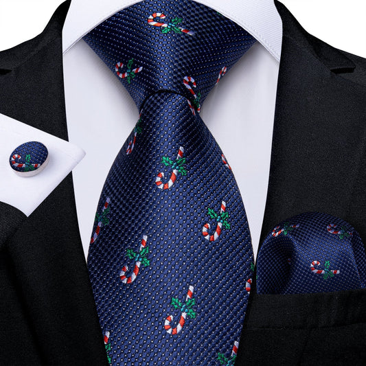 Christmas Candy Cane Tie Set tie sets Standard packaging   - Sophisticated Gentlemen