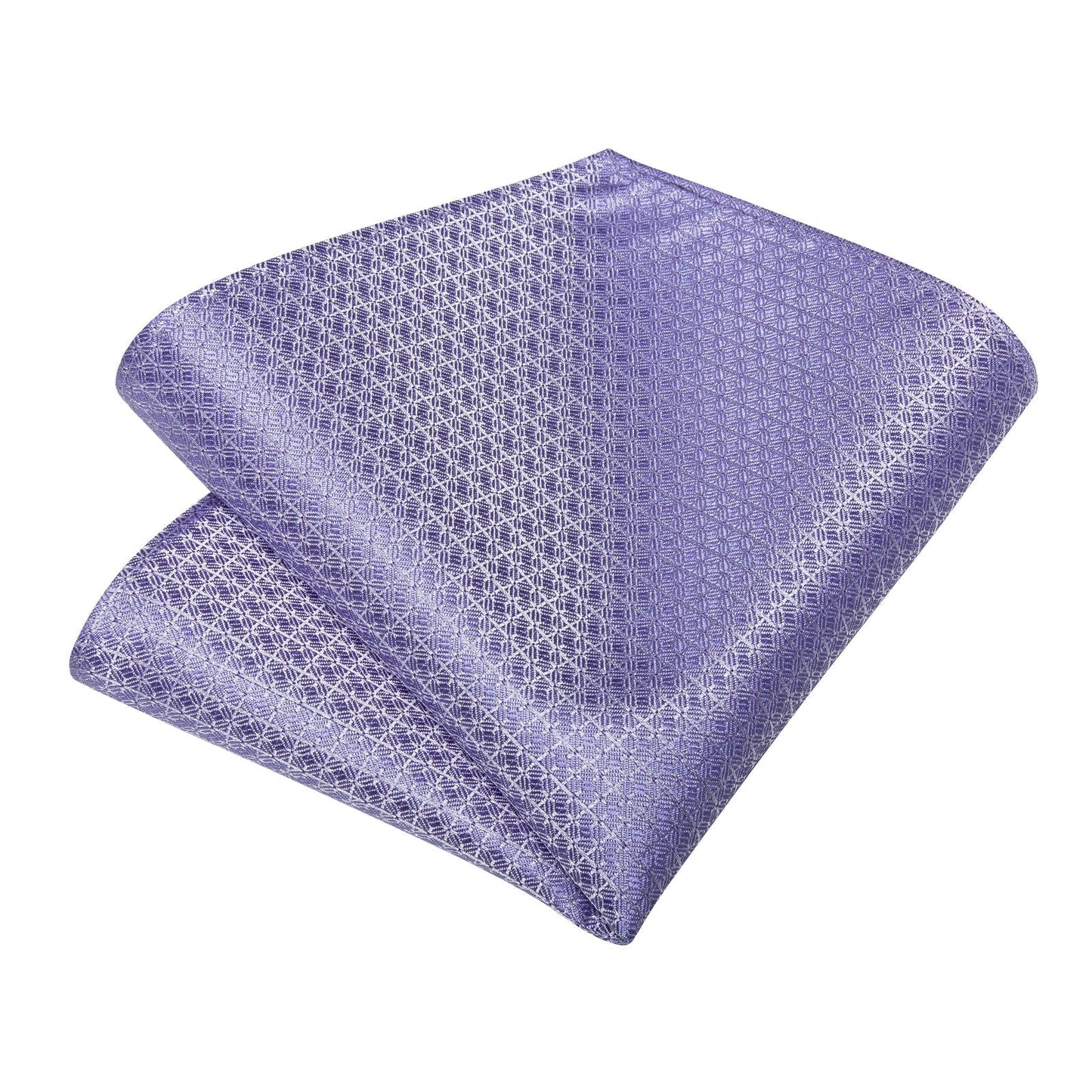 Lavender Plaid Tie, Pocket Square and Cufflinks tie sets    - Sophisticated Gentlemen
