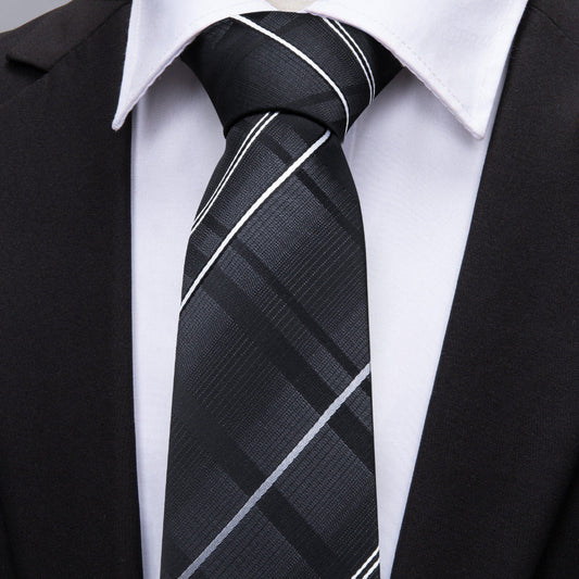 Black Striped Tie Set - SOPHGENT
