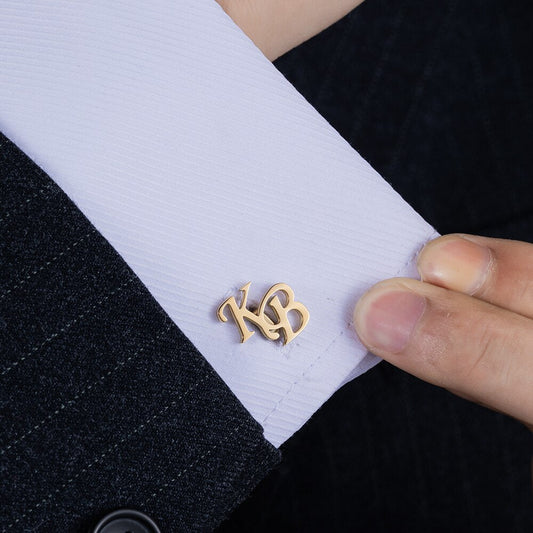 Initials Cufflinks cufflink    - Sophisticated Gentlemen