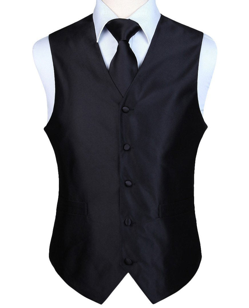Black Vest Set vest    - Sophisticated Gentlemen