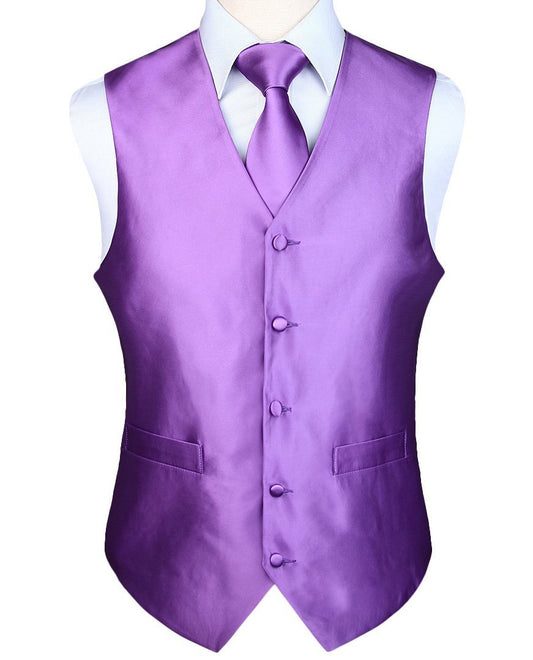 Plum Violet Vest Set vest    - Sophisticated Gentlemen