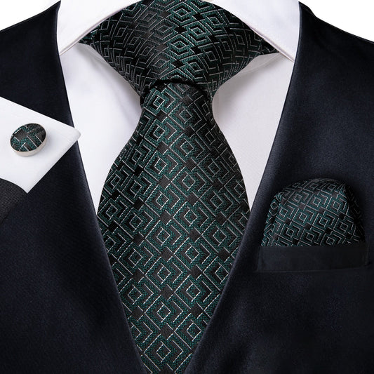 Harmony Labyrinth Tie, Pocket Square and Cufflinks - SOPHGENT