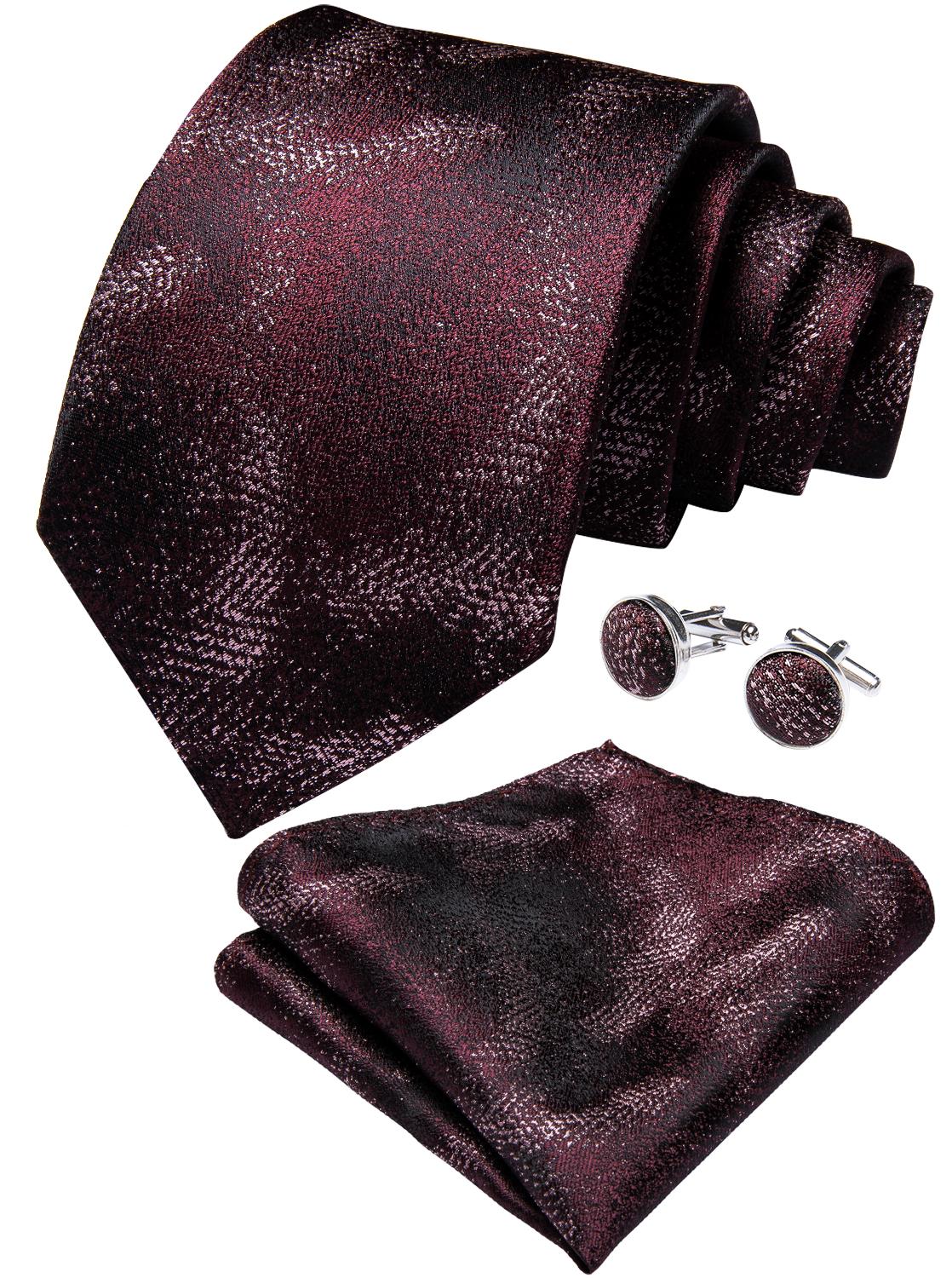 Luxury Red Tie, Pocket Square and Cufflinks tie sets    - Sophisticated Gentlemen