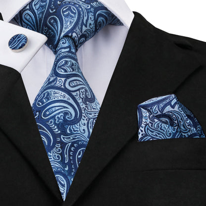 Icy Tie, Pocket Square and Cufflinks tie sets    - Sophisticated Gentlemen