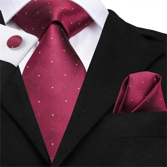Red Carpet Diamonds Tie Set - SOPHGENT