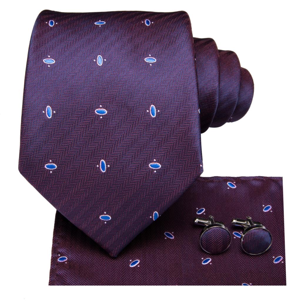 Purple Secrets Tie, Pocket Square and Cufflinks tie sets    - Sophisticated Gentlemen