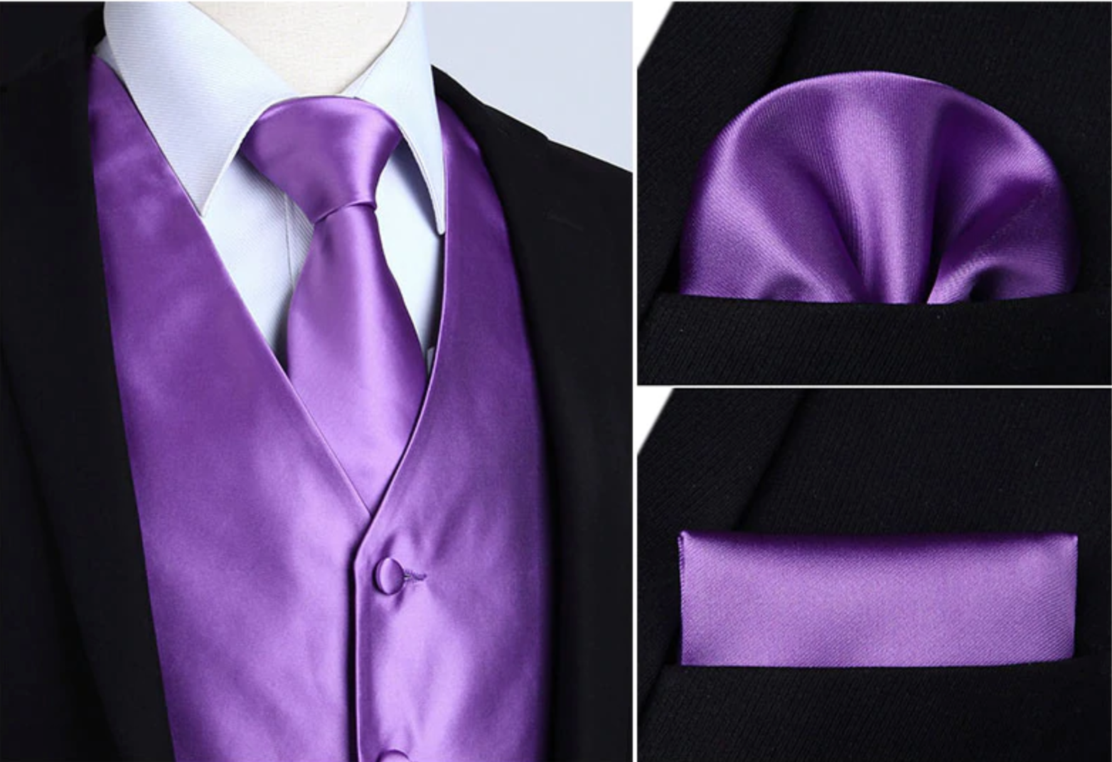 Plum Violet Vest Set vest    - Sophisticated Gentlemen